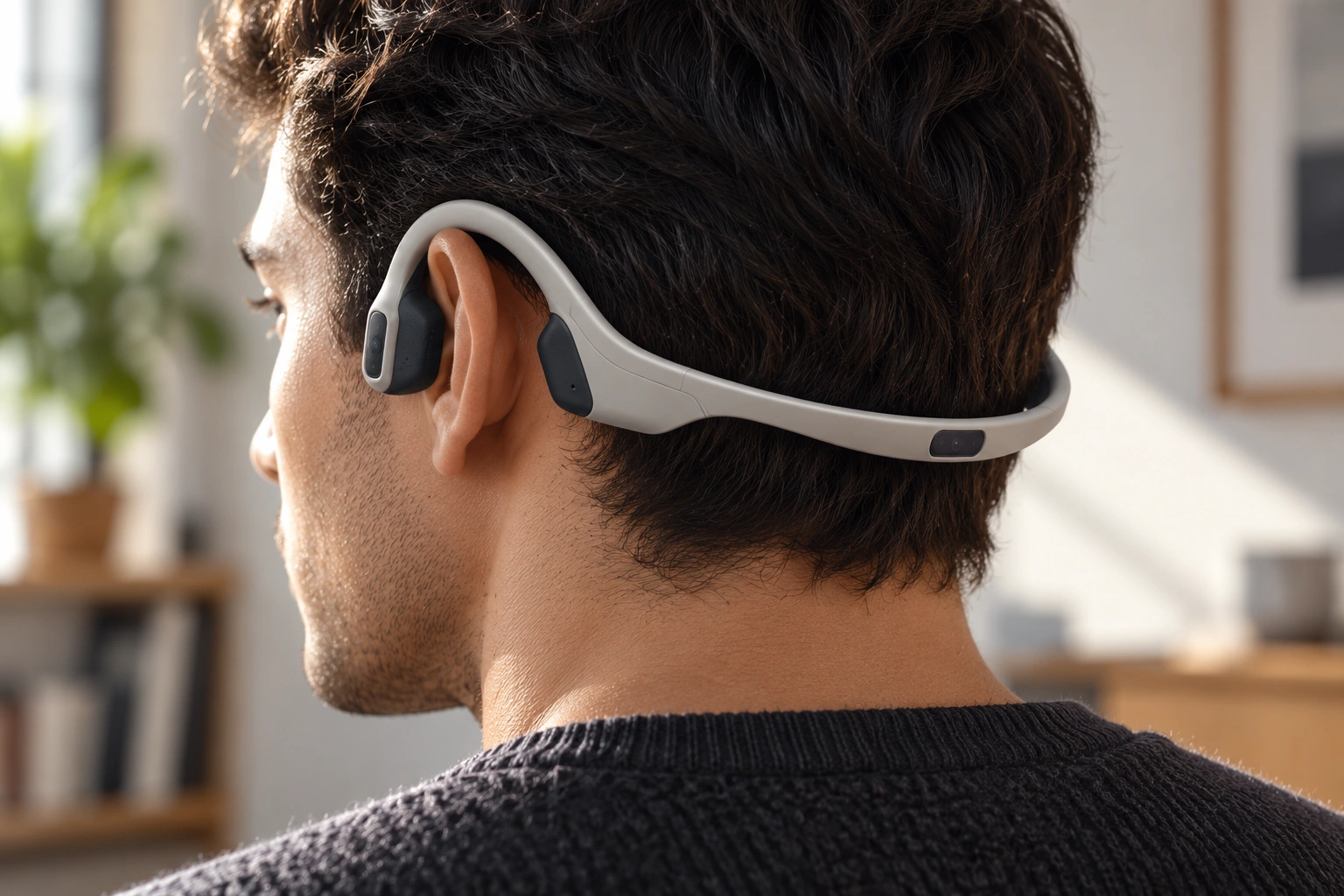 Klara’s behind-the-head ToF headphone concept worn around open ears