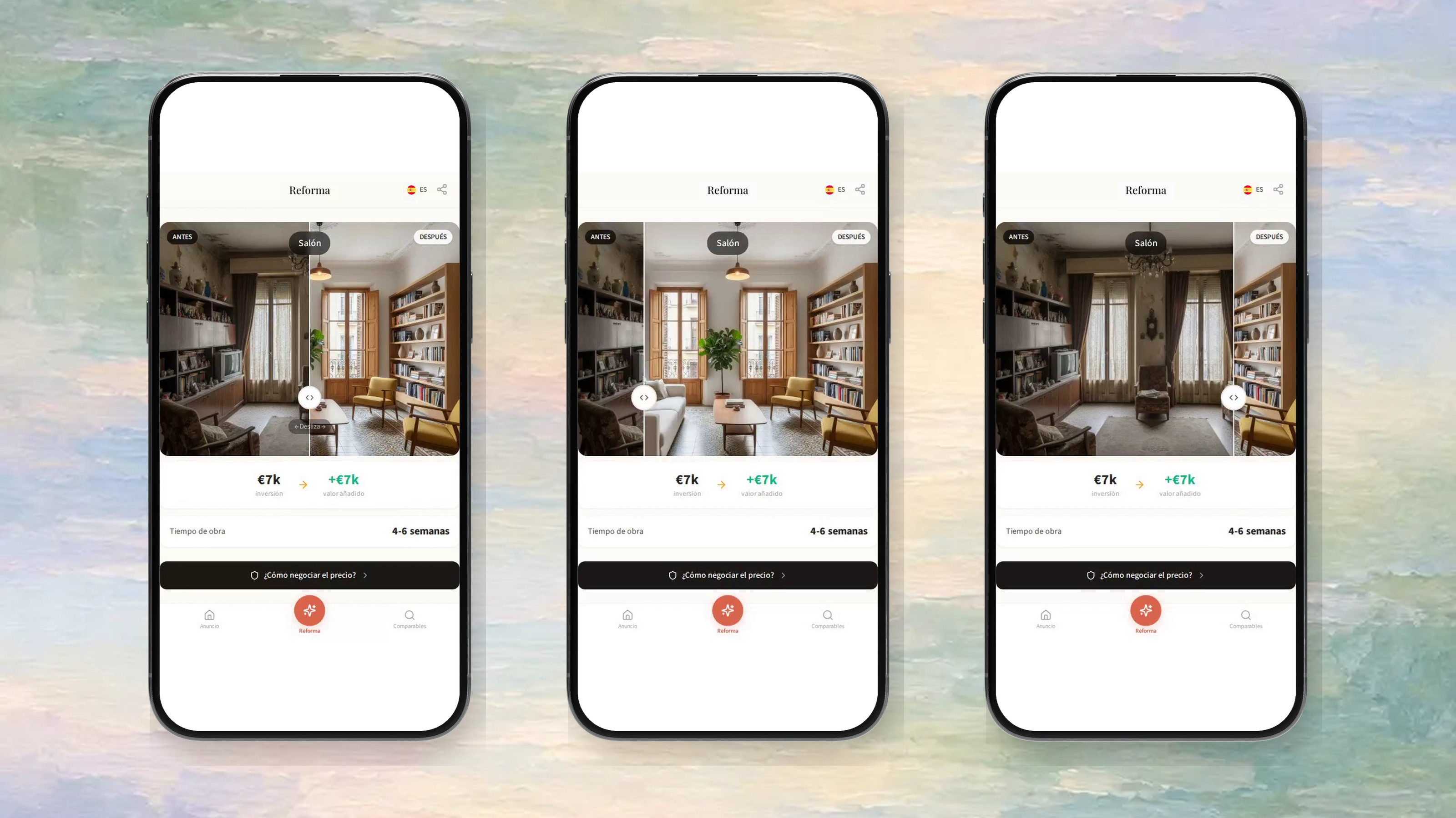 Leo Estimate’s actual renovation image comparison in the original iPhone frame